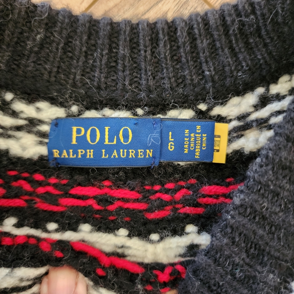 Polo Ralph Lauren Wool And Alpaca Fairisle Sweater Size Large - Picture 7 of 8